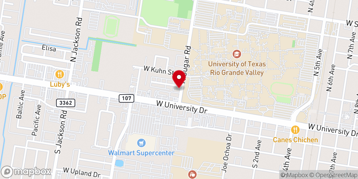 Map showing location of United Methodist Campus Ministry