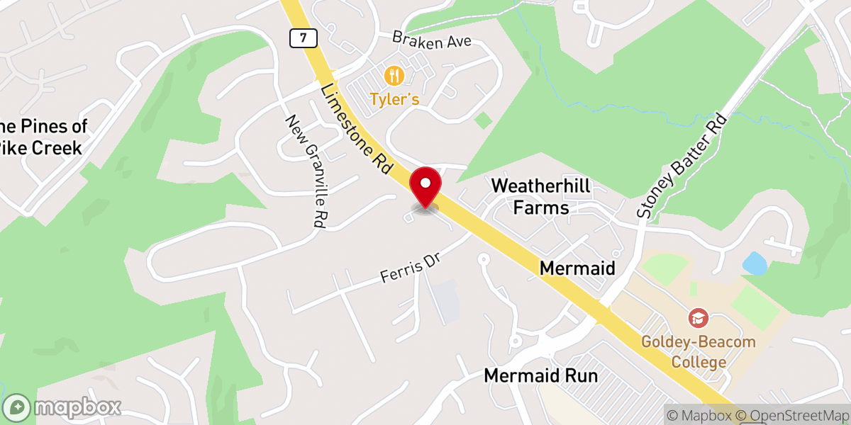 Map showing location of St. Philips Lutheran Church