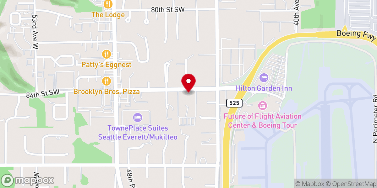 Map showing location of Mukilteo Presbyterian Church