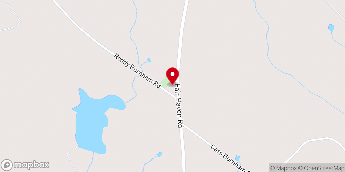 Map showing location of Fair Haven Church