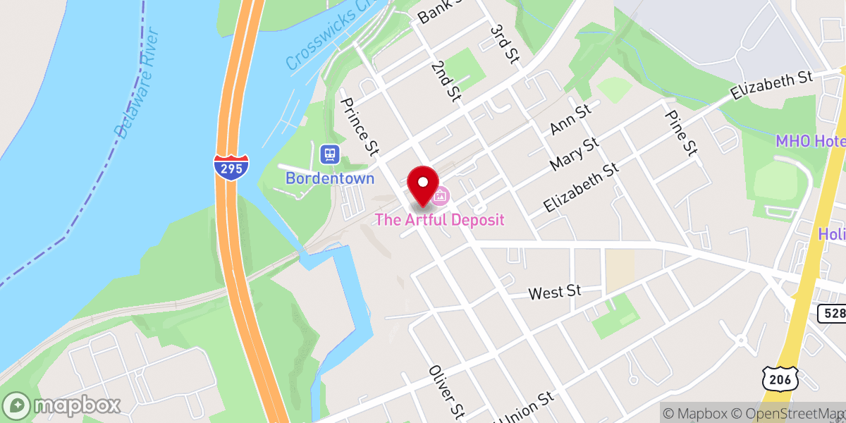 Map showing location of First Baptist Church-Bordentown