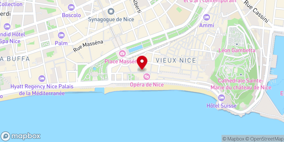 Map showing location of Couvent Pères Dominicains de Nice