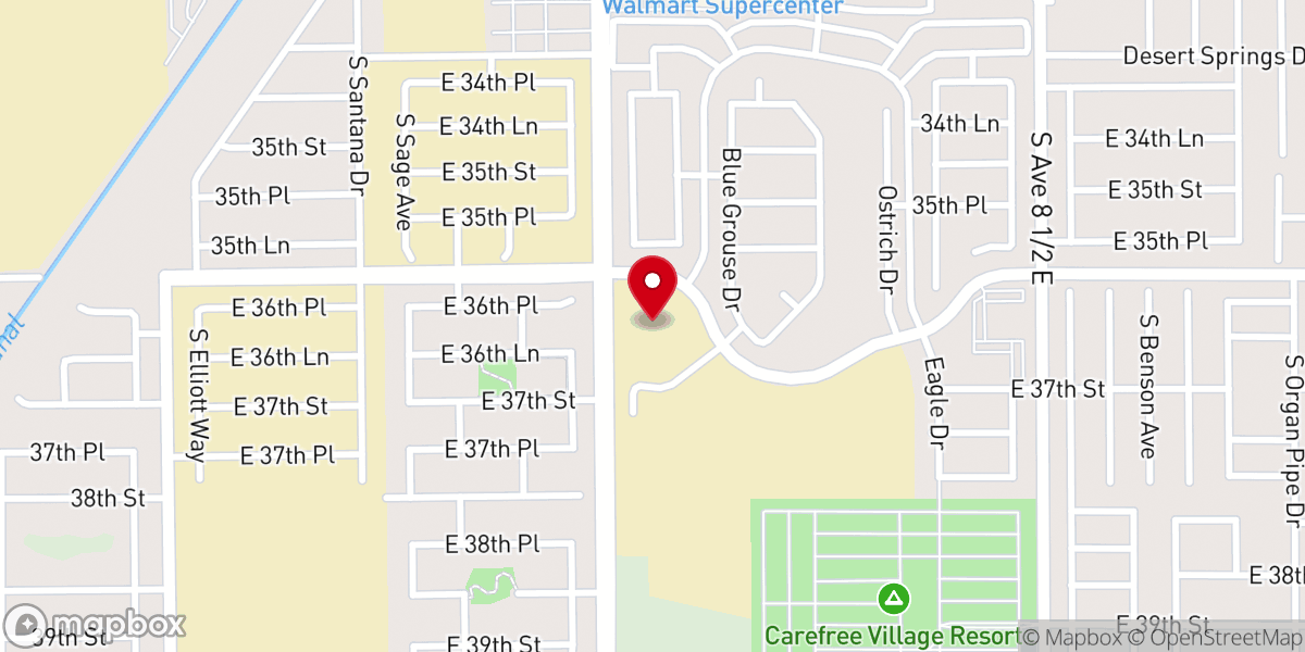 Map showing location of Yuma Arizona Temple