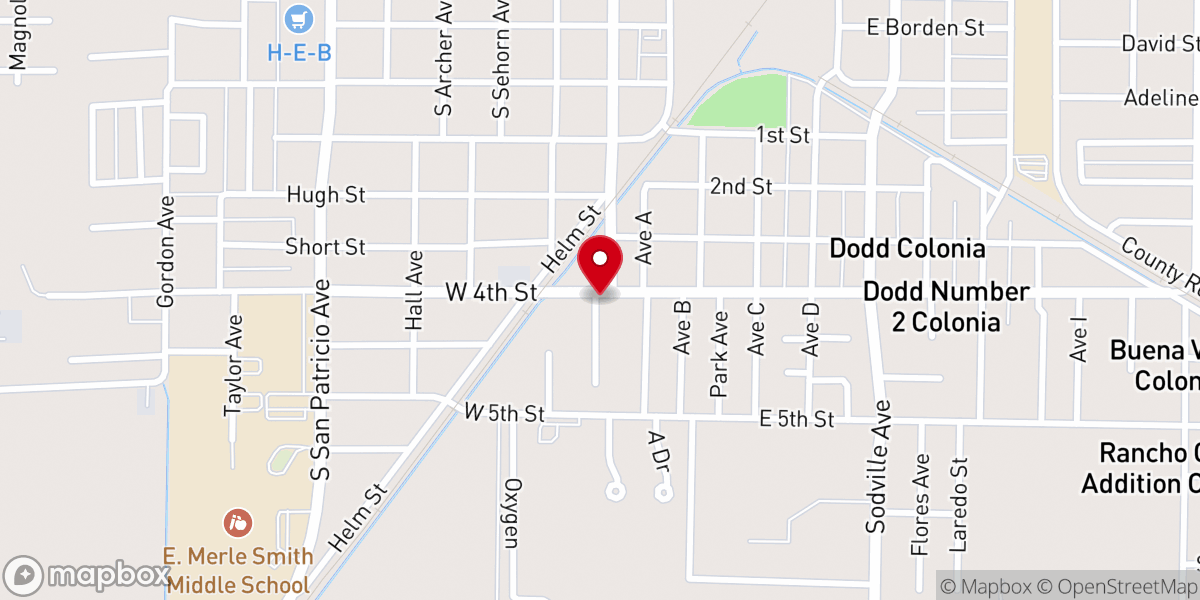 Map showing location of New Hope Apostolic Church