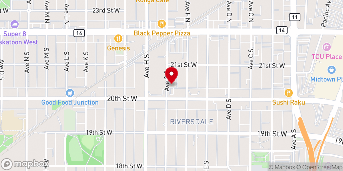 Map showing location of The Rock Church