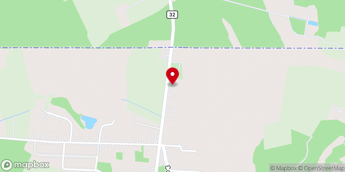 Map showing location of Eureka Baptist Church