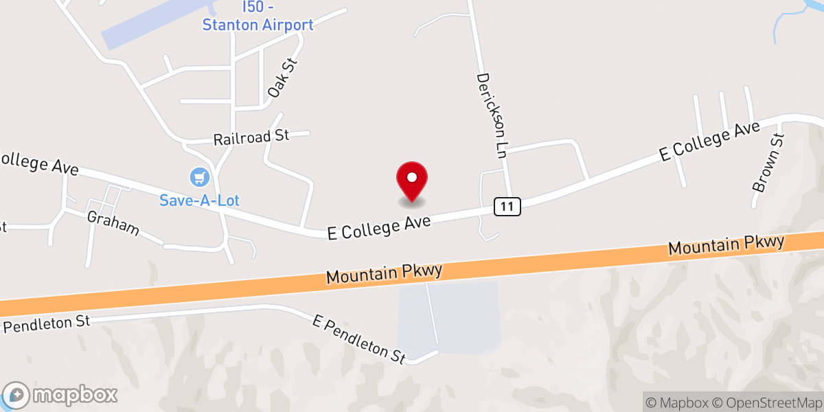 Map showing location of Stanton First Church of God