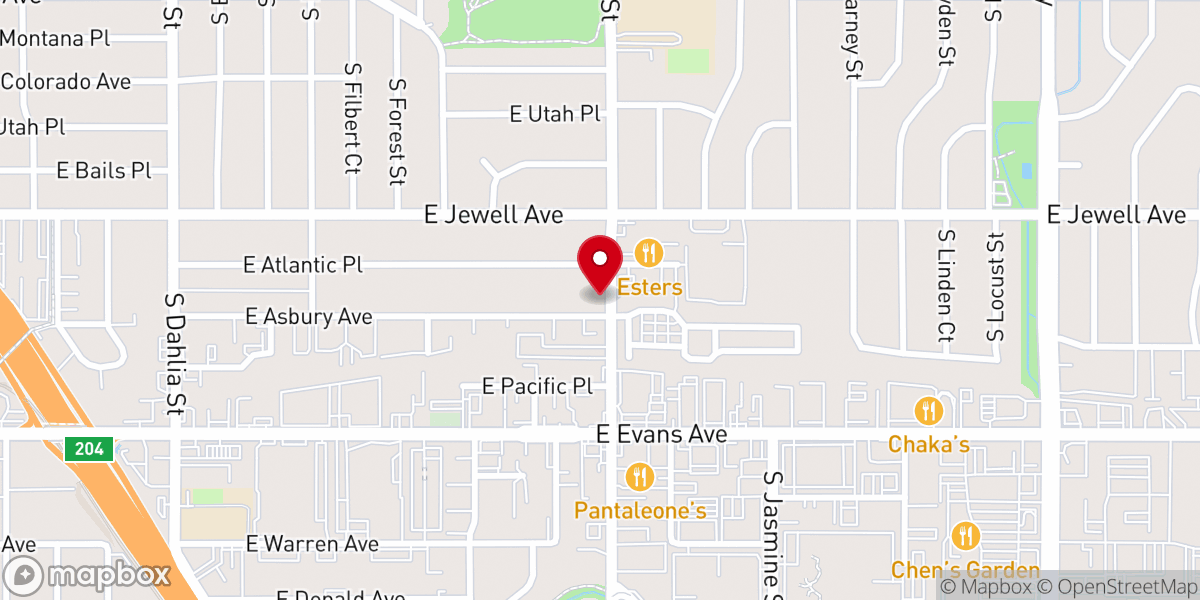 Map showing location of Holly Street Church of Christ