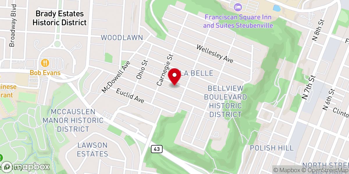 Map showing location of La Belle View United Methodist Church