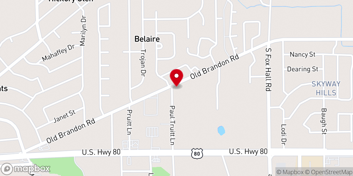 Map showing location of Truitt Baptist Church