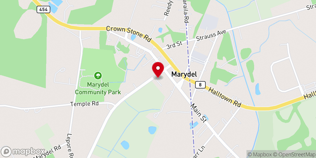 Map showing location of Calvary United Methodist Church