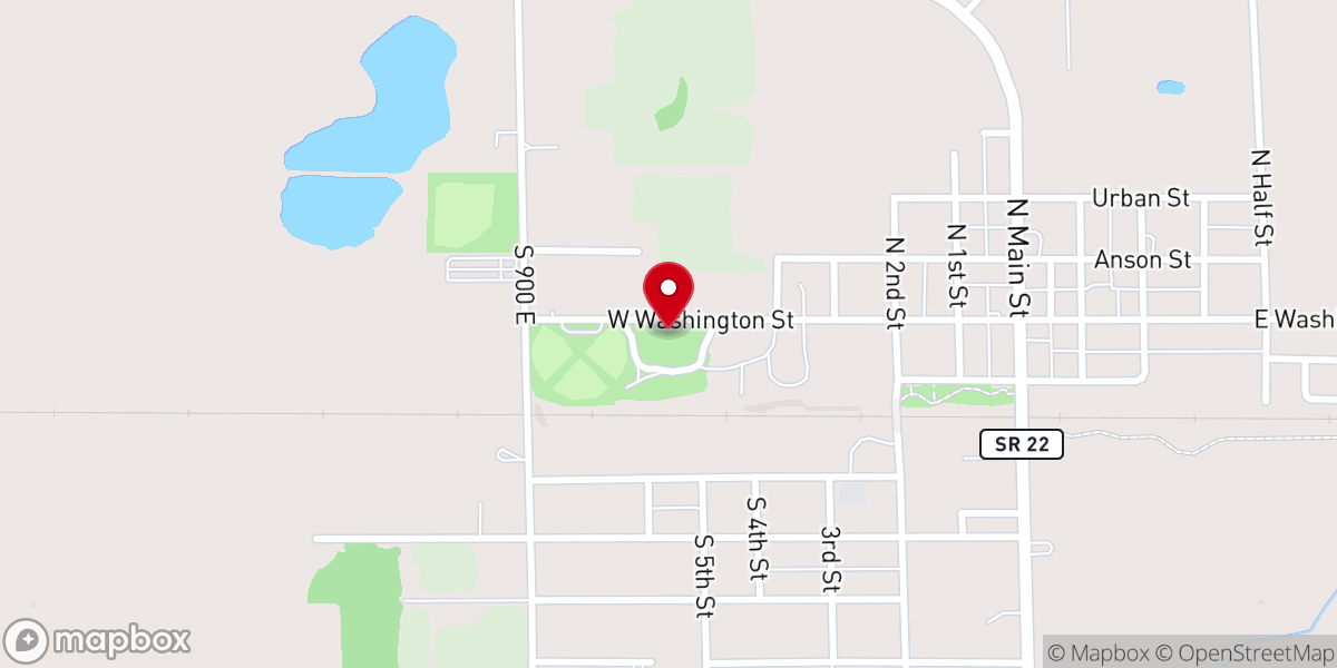 Map showing location of Upland Community Building