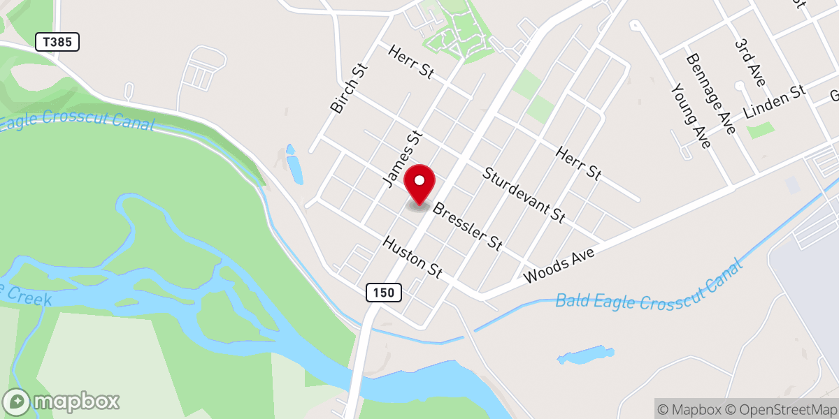 Map showing location of Flemington United Methodist Church