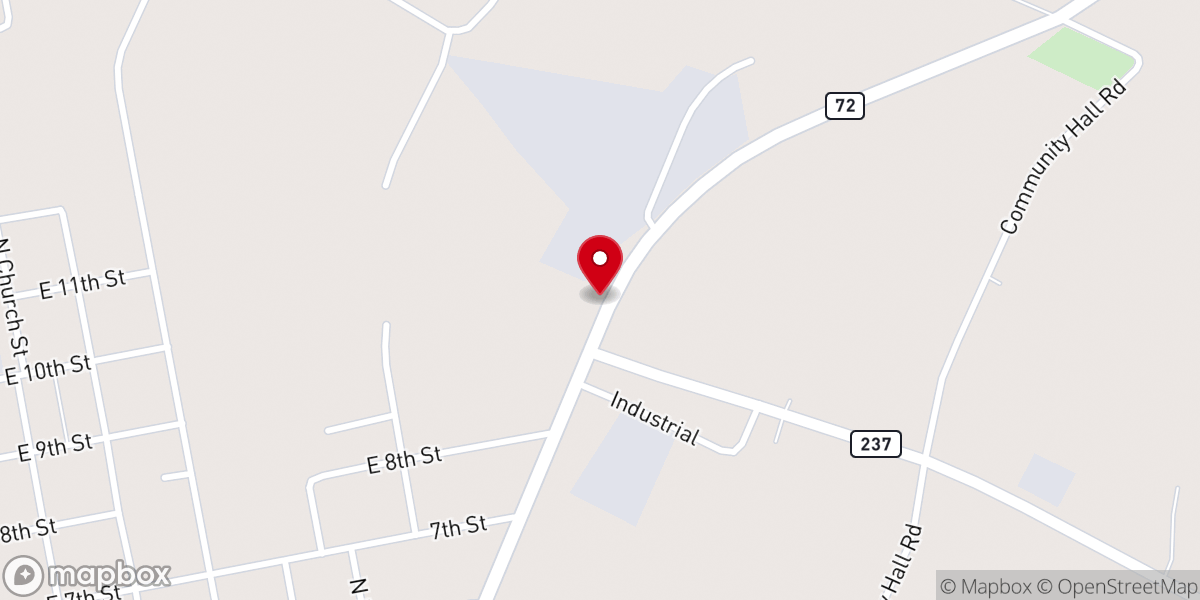 Map showing location of Open Bible Baptist Church