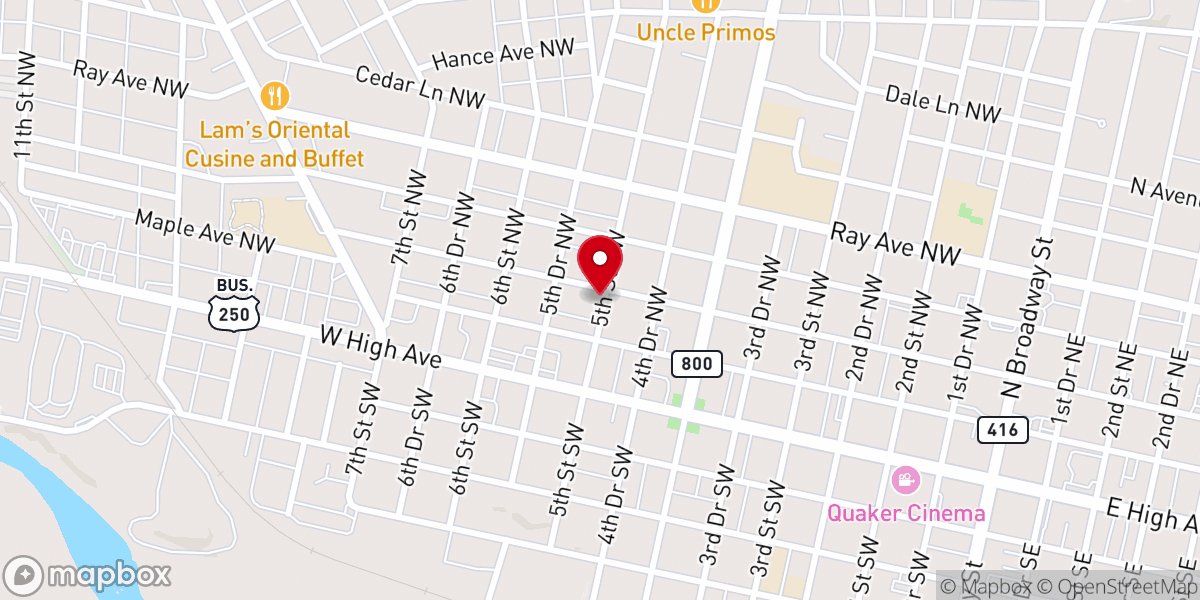 Map showing location of United Holy Church of Christ