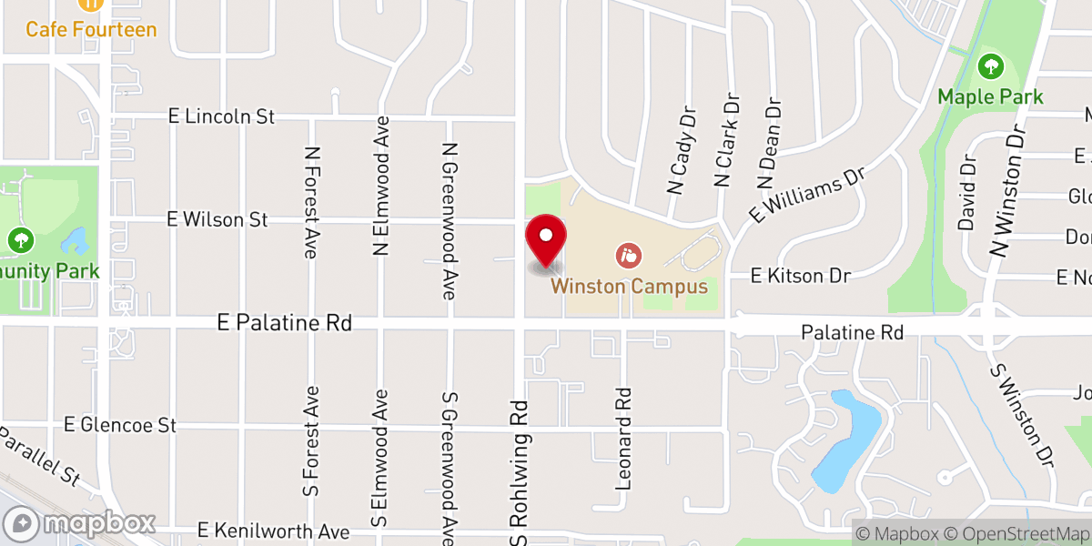 Map showing location of Presbyterian Church