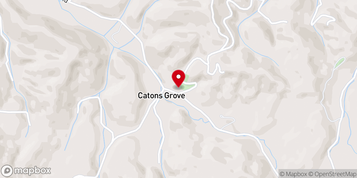 Map showing location of Catons Grove Methodist Church