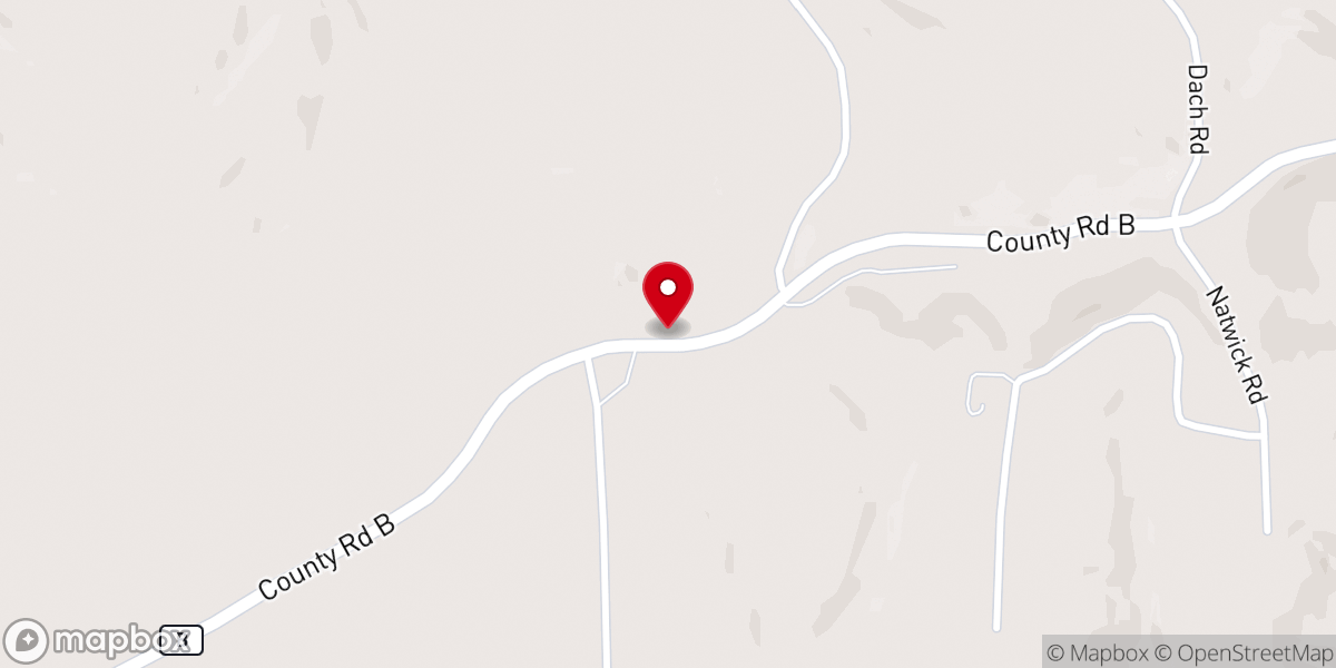 Map showing location of West Prairie Hauge Norwegian Lutheran Church