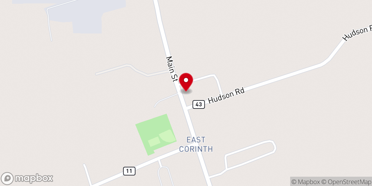 Map showing location of Calvary Chapel Corinth