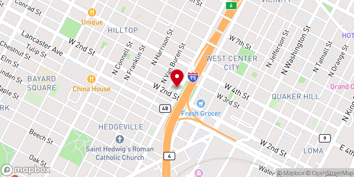Map showing location of The Blessing Place