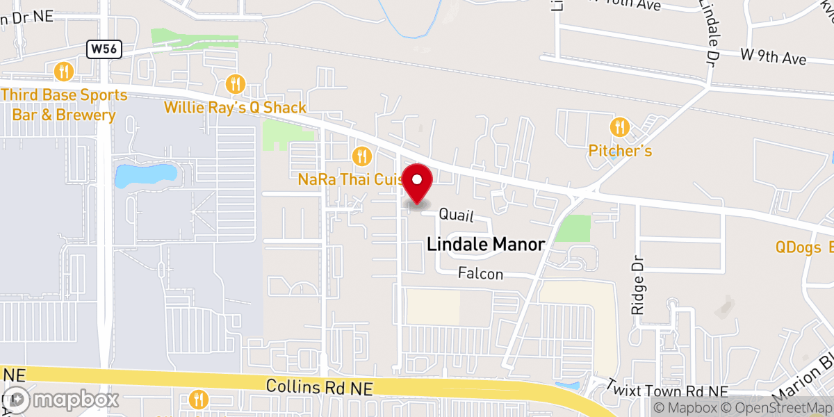 Map showing location of Liberty Baptist Church