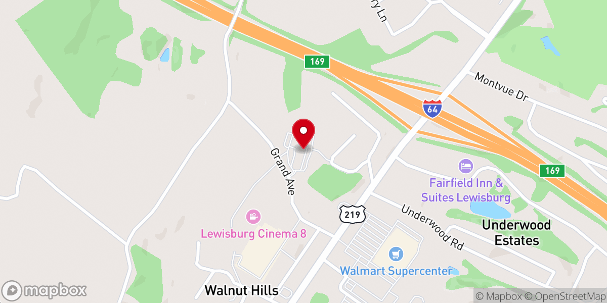 Map showing location of Lewisburg Baptist Academy