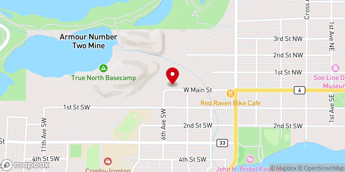 Map showing location of Bible Baptist Church