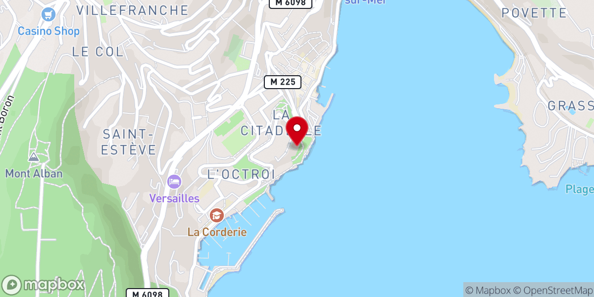 Map showing location of Chapelle Saint-Elme de Villefranche-sur-Mer