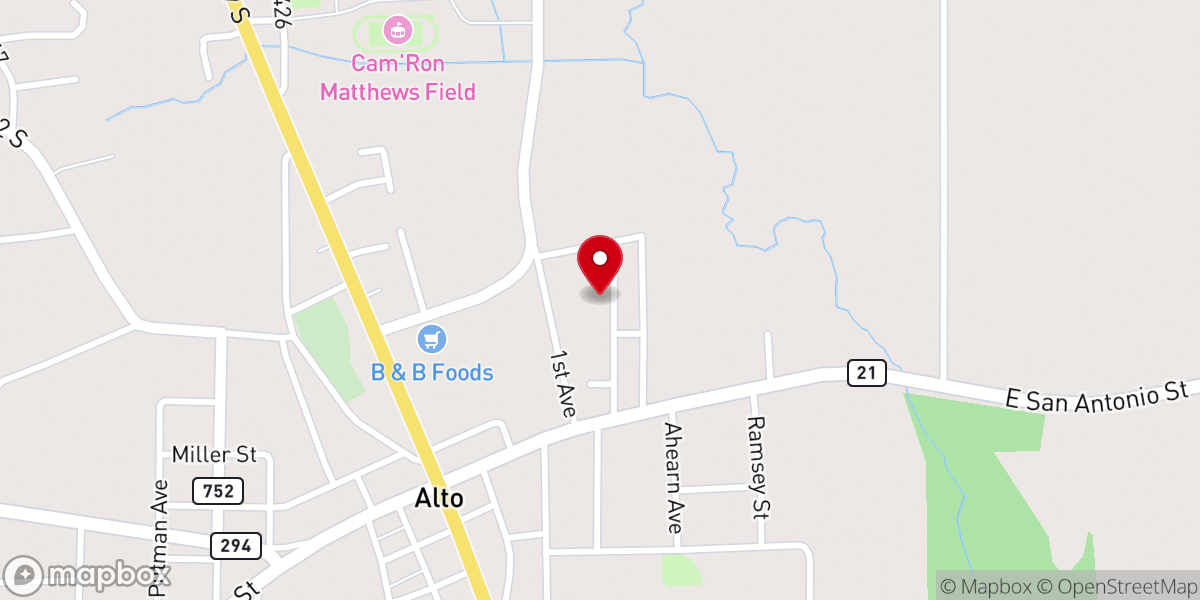Map showing location of First Baptist Church Parsonage