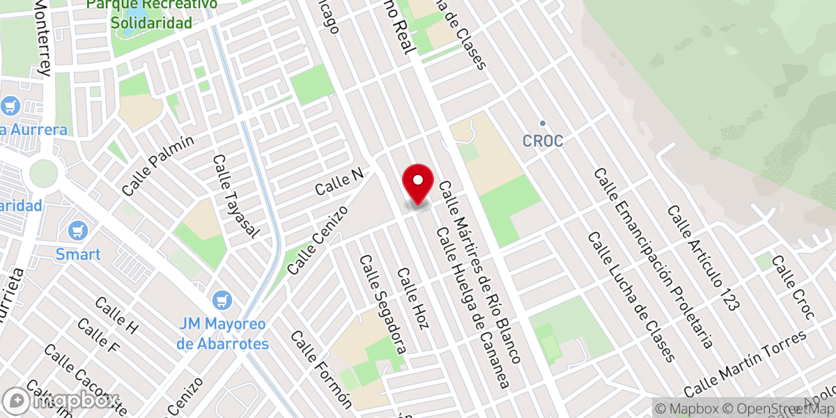 Map showing location of Iglesia Bautista Ebenezer