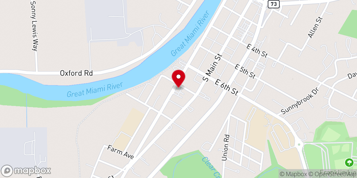 Map showing location of My Franklin Church