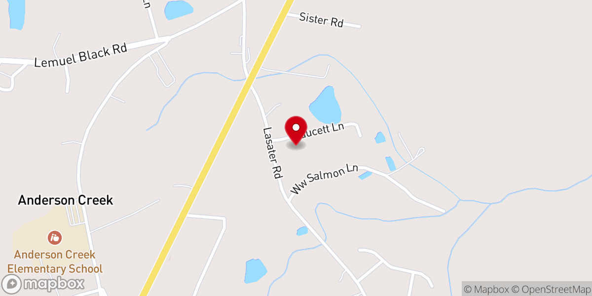 Map showing location of Victory Baptist Church