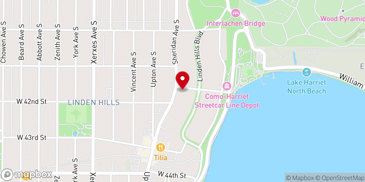 Map showing location of St John's Episcopal Church