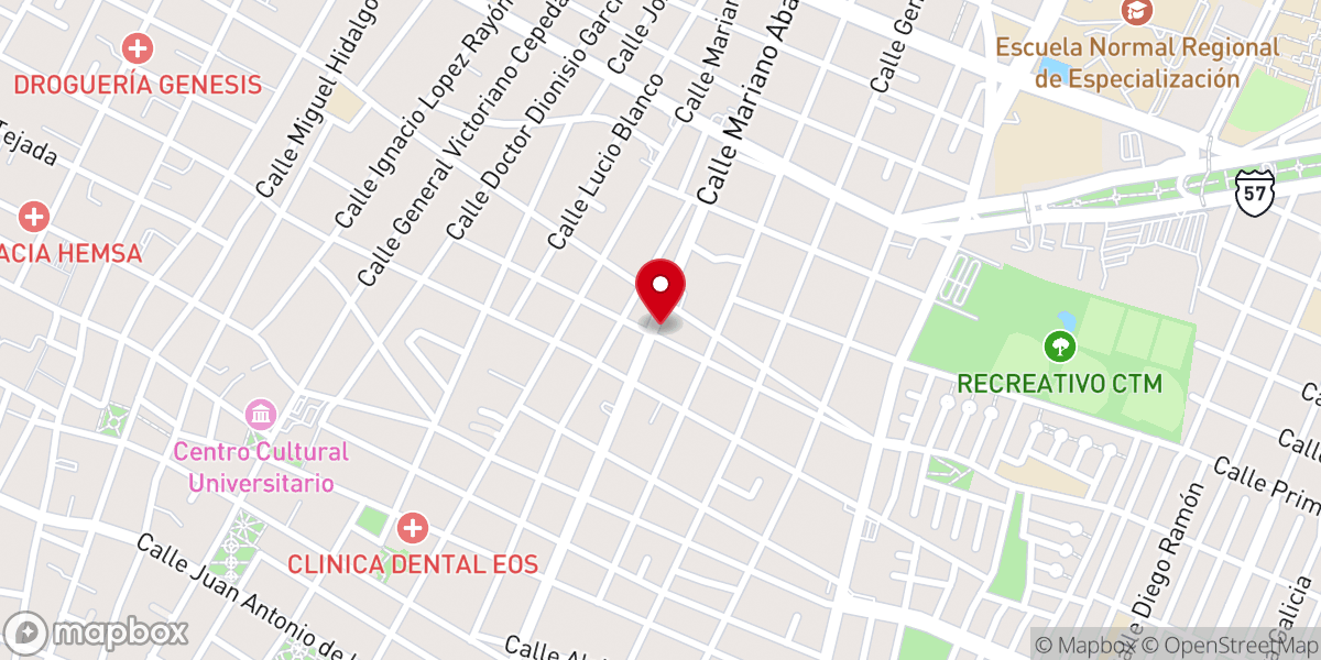 Map showing location of Templo Nueva Jerusalén Asambleas de Dios