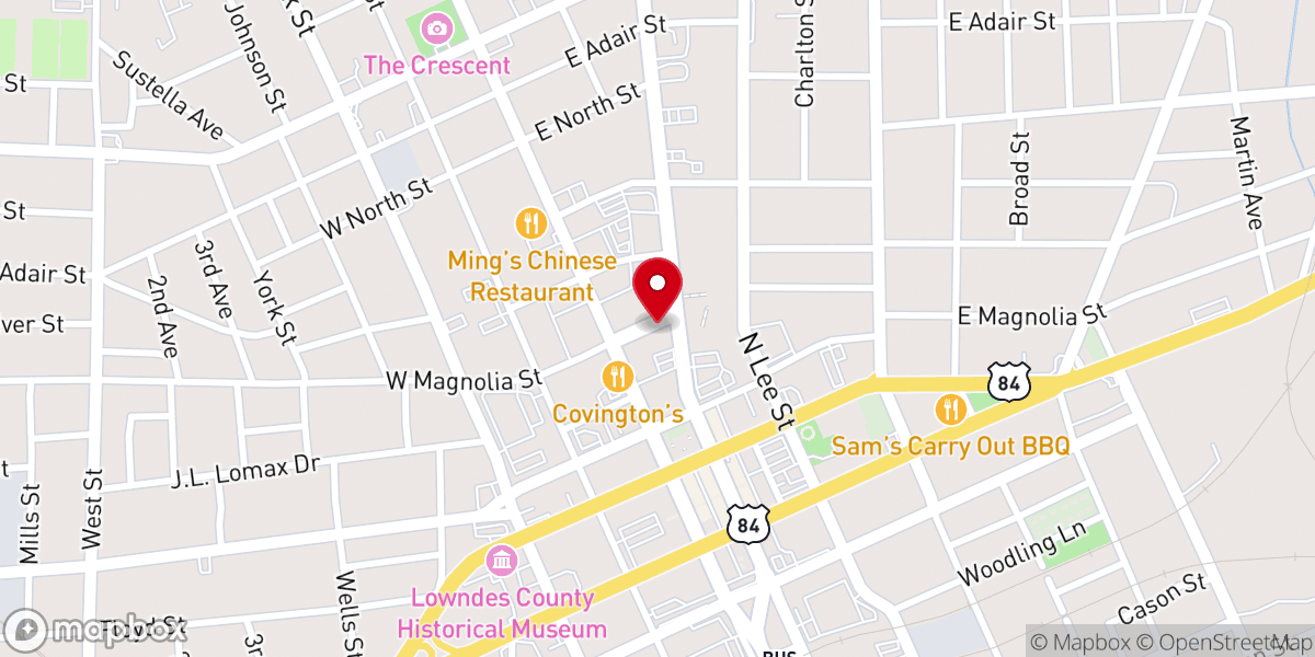 Map showing location of First Presbyterian Church Of Valdosta