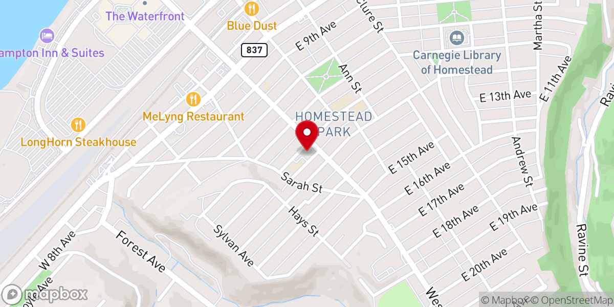 Map showing location of Second Baptist Church of Homestead