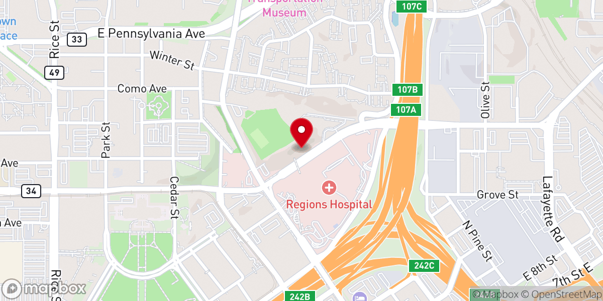 Map showing location of Marcie Ward, MD