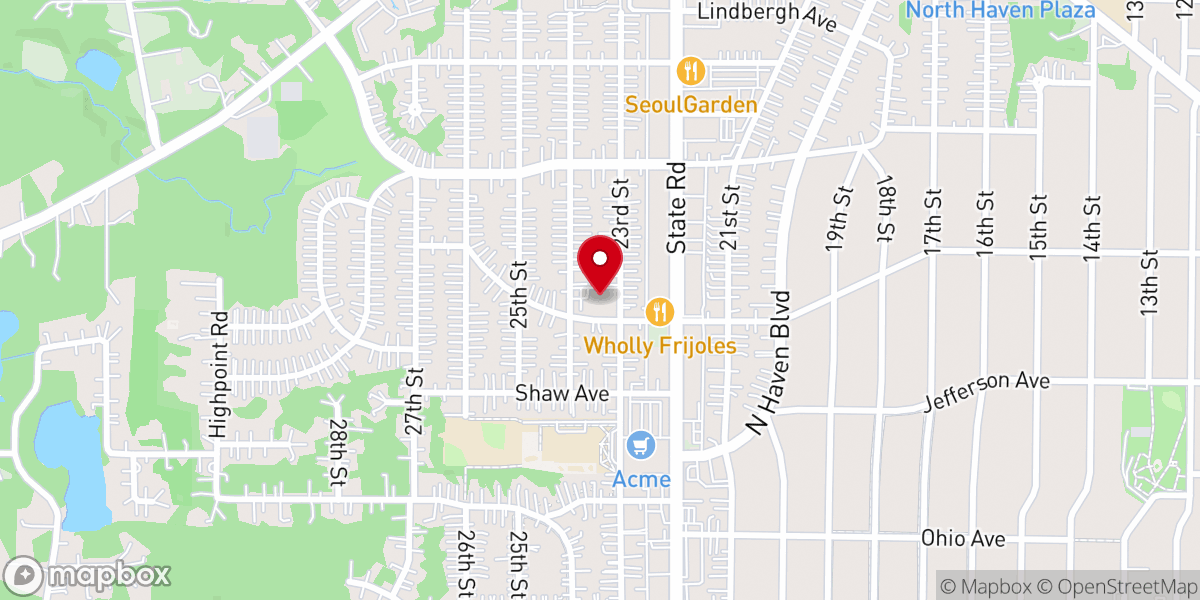 Map showing location of Grandview United Methodist Church