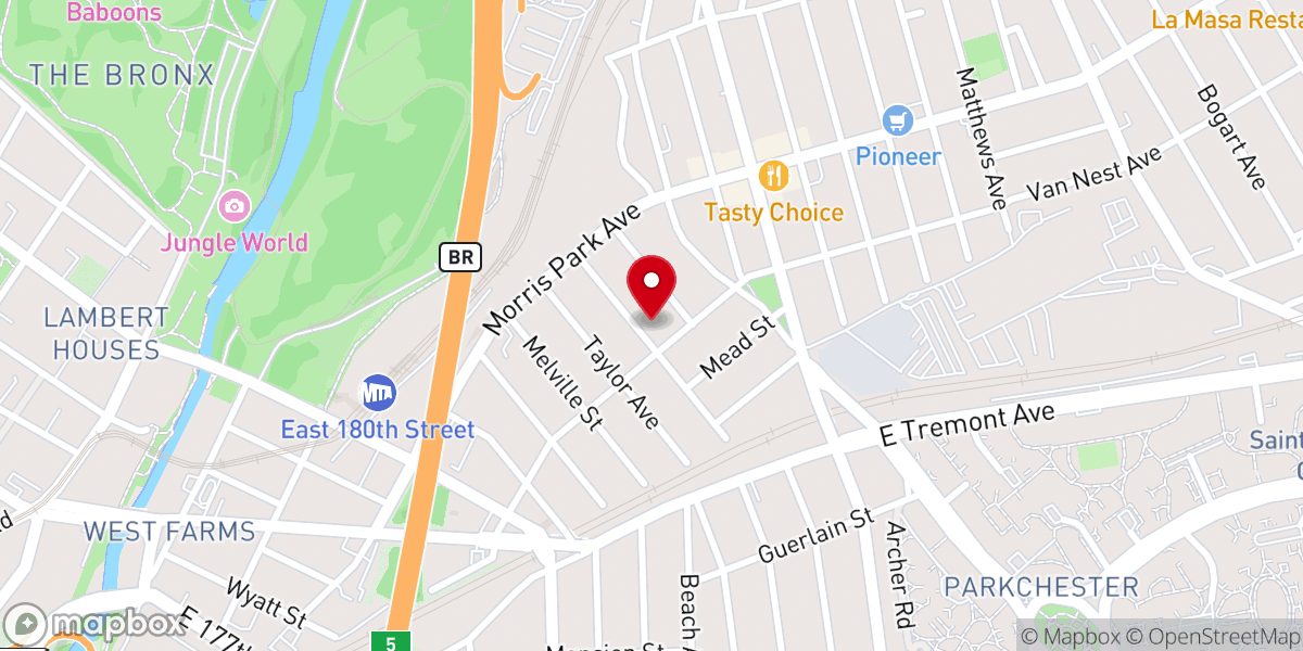 Map showing location of Mision Cristiana Rehoboth