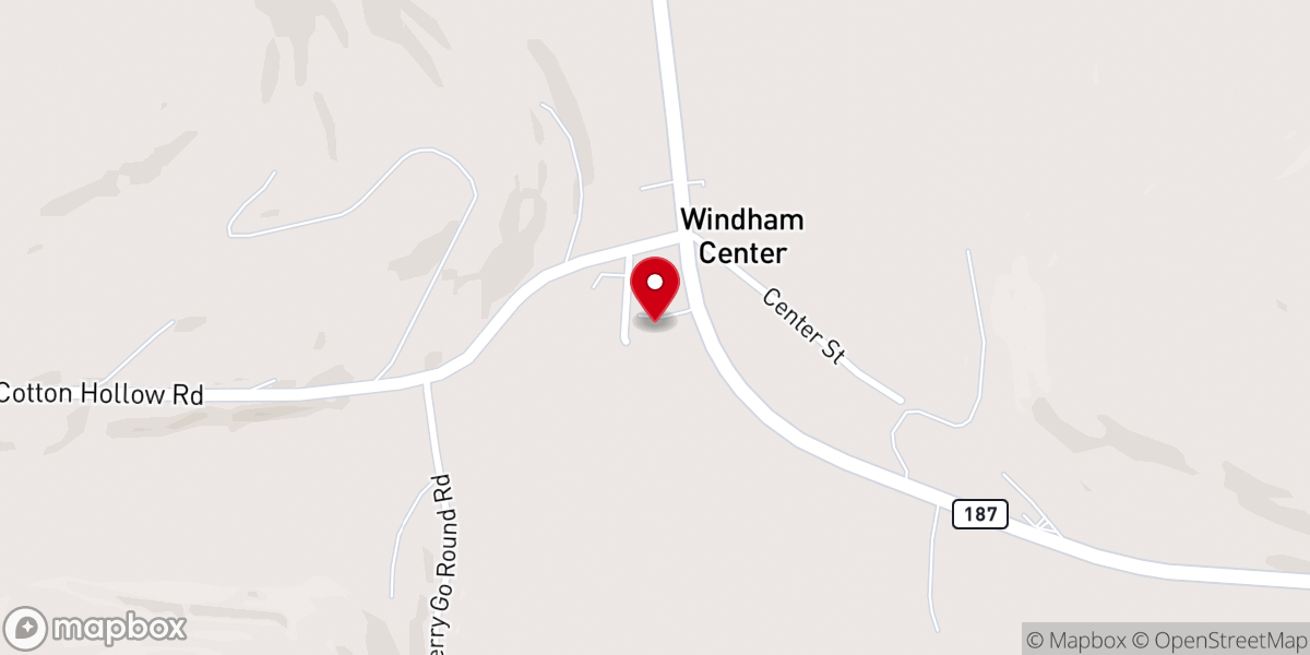 Map showing location of Windham Center Community Church