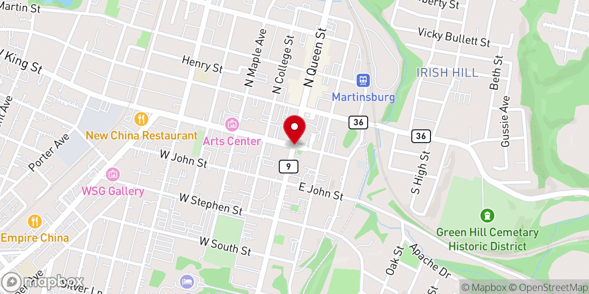 Map showing location of 365 Church