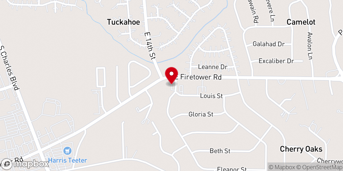 Map showing location of Red Banks Church