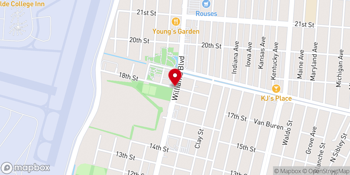 Map showing location of Jefferson Parish Justice-Peace