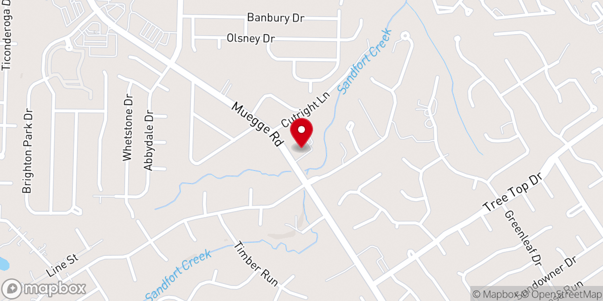 Map showing location of Faith Baptist Church