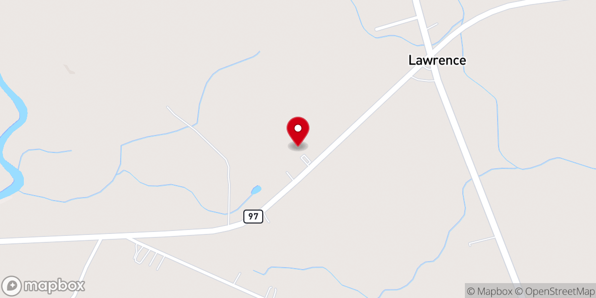 Map showing location of Free Union Baptist Church