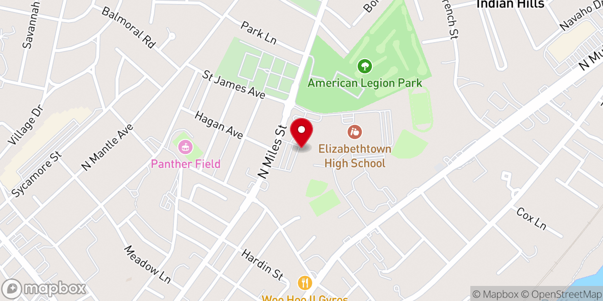 Map showing location of Memorial United Methodist Church