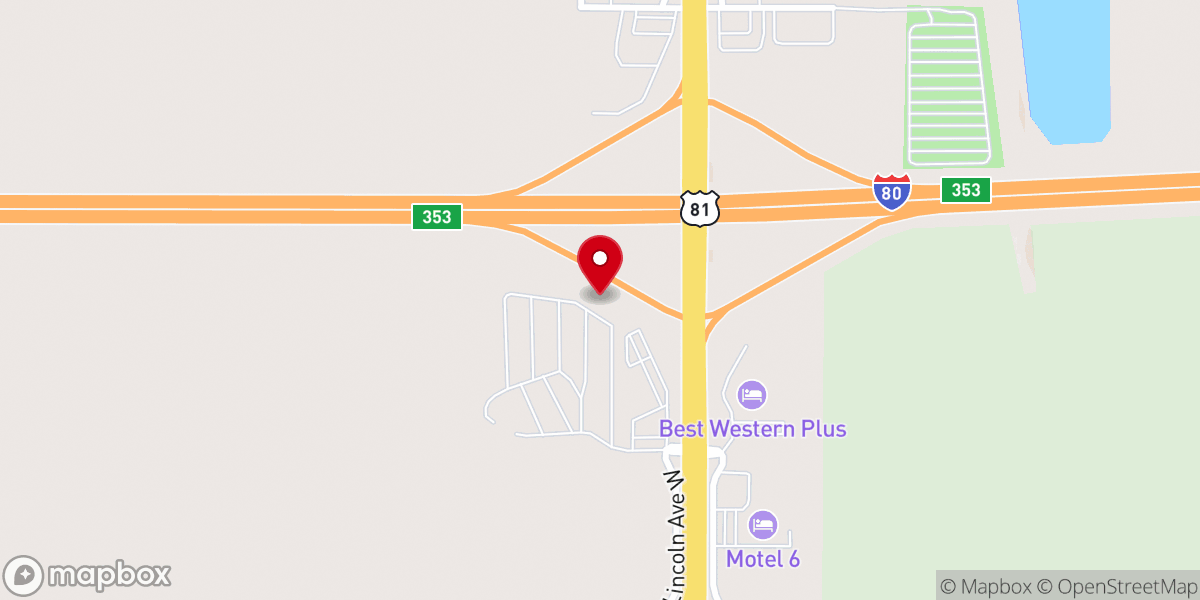 Map showing location of Truckers Chapel