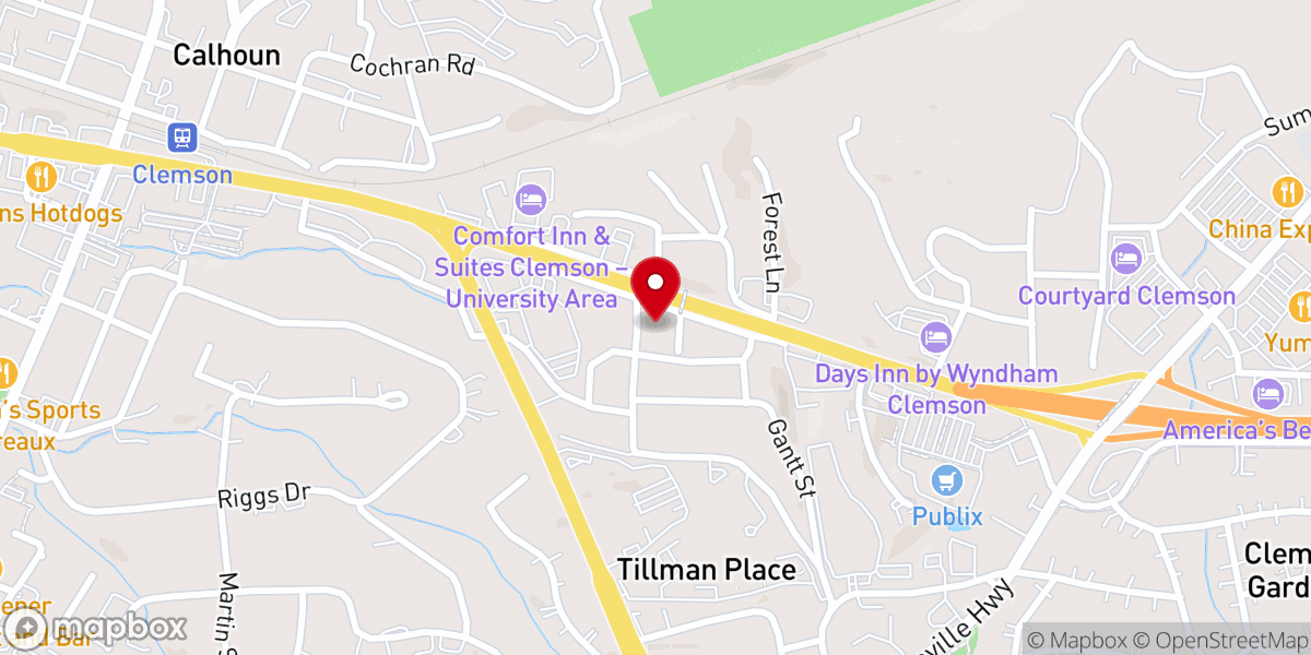 Map showing location of Goldenview Baptist Church