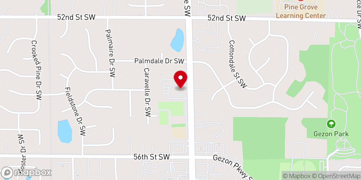 Map showing location of Bethany United Reformed Church