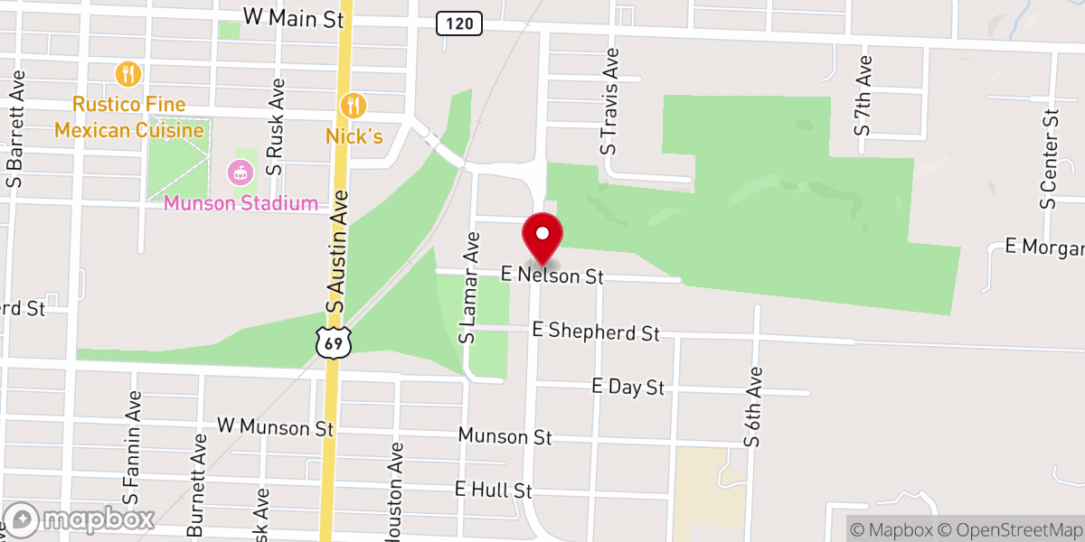 Map showing location of Saint Paul Baptist Church